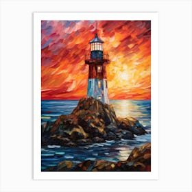 Sunset Lighthouse 6 Art Print