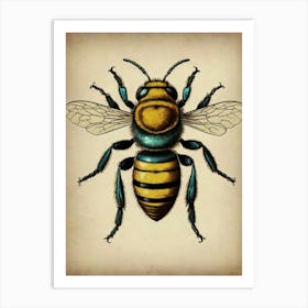 Bee Illustration Art Print