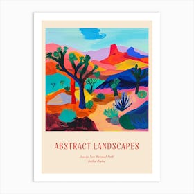 Colourful Abstract Joshua Tree National Park Usa 2 Poster Art Print