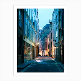 London Street At Dusk 1 Art Print