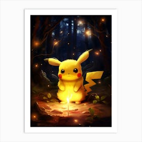 Pikachu Pokemon 8 Art Print