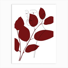 Red Foliage Art Print