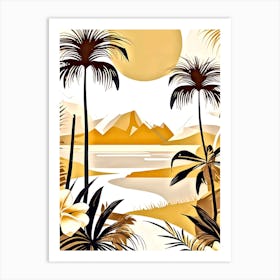 Tropical Landscape With Palm Trees 13 Art Print