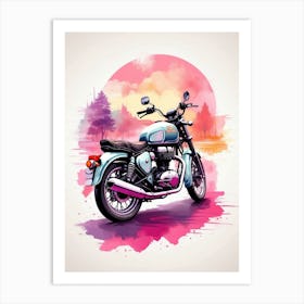 Royal Enfield Motorcycle. Art Print