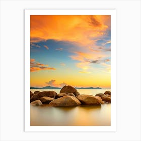 Sunset At The Beach 14 Art Print