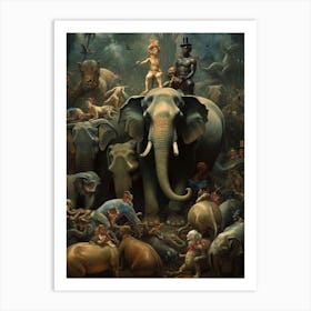 'The Elephants' 3 Art Print