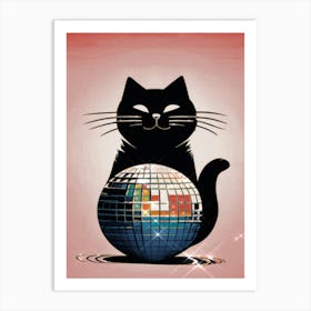 Disco Cat Art Print