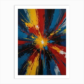 Abstract splash Art Print