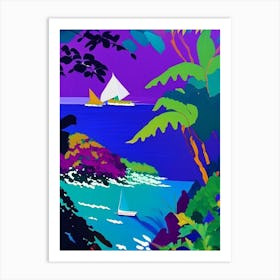 Andaman And Nicobar Islands India Colourful Painting Tropical Destination Art Print