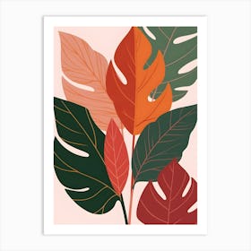 Tropical Leaves Canvas Print 1 Art Print