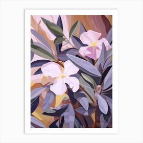 Periwinkle 4 Flower Painting Art Print