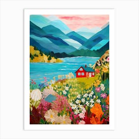 House By The Lake Art Print