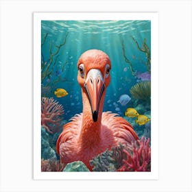 Pink Flamingo 1 Art Print