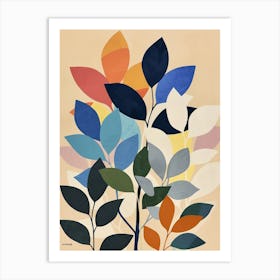 Abstract Leaves Art Print