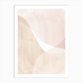 Beige Abstract Painting Art Print