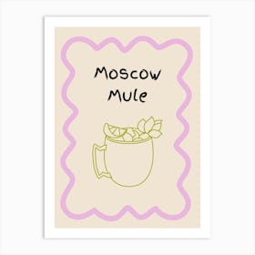 Moscow Mule Doodle Poster Lilac & Green Art Print