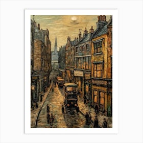 London England Van Gogh Style 3 Art Print