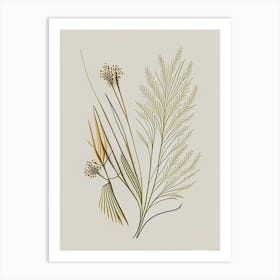 Fennel Seeds Spices And Herbs Retro Minimal 1 Art Print