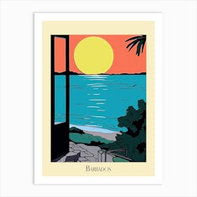 Poster Of Minimal Design Style Of Barbados 3 Art Print