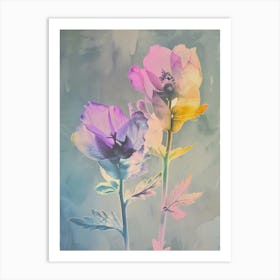 Iridescent Flower Aconitum Art Print