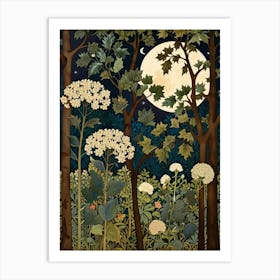 William Morris Moonlight In The Woods 40 Art Print