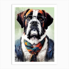 Boxer Dog animal Art Print