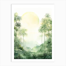 Watercolour Painting Of Daintree Rainforest   Queensland Australia 2 Art Print