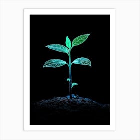 Glow In The Dark Plant 5 Art Print