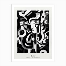 Joy Abstract Black And White 4 Poster Art Print