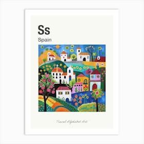 Kids Travel Alphabet  Spain 3 Art Print