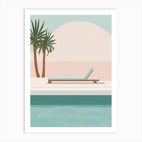 Beach Lounger 1 Art Print