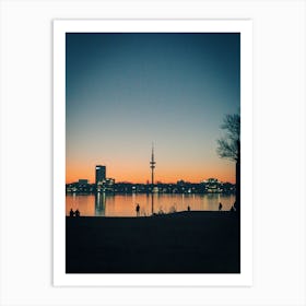 Sunset In Hamburg 1 Art Print