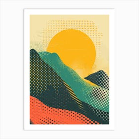 Abstract Mountain Landscape Art Print