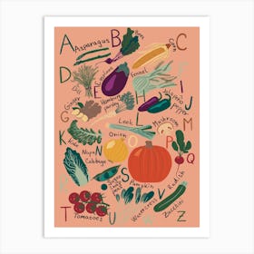 Vegetable Alphabet Art Print
