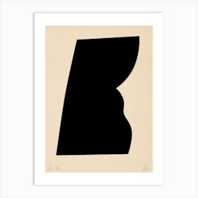 Black Object On Beige Art Print