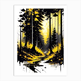 Yellow Forest 3 Art Print