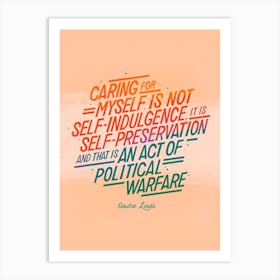 Caring Audre Lorde Art Print