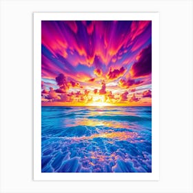 Sunset On The Beach 15 Art Print