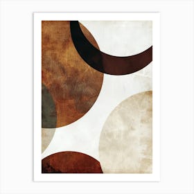 Abstract Circles, Minimalist, Bauhaus Art Print