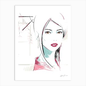 Geisha - Retro 80s Style Art Print