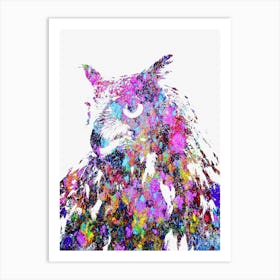 Animal Negative Space ― Owl Art Print