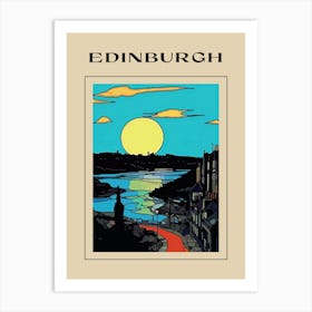 Minimal Design Style Of Edinburgh, Scotland 3 Poster Art Print