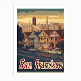 Aihrgdesign A Retro Travel Poster For San Francisco 2 Art Print