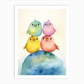 Watercolor Birds Art Print