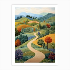 European Countryside Tapestry 8 Art Print