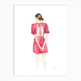 Pink Bow Art Print