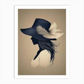 Silhouette Portrait (3) Art Print