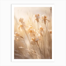 Boho Dried Flowers Iris 2 Art Print