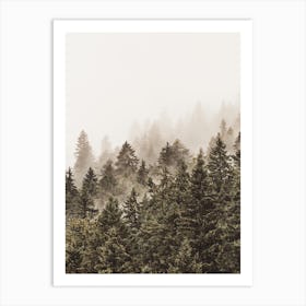 Clouds Over Forest Art Print