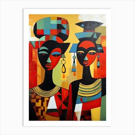 African abstract print Art Print